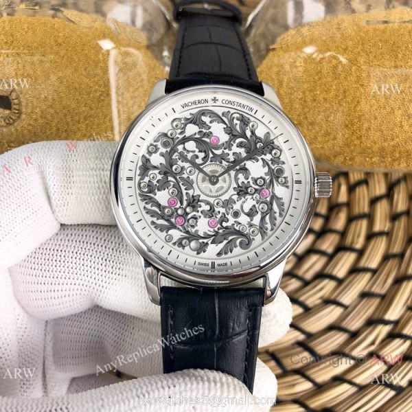 Replica Vacheron Constantin Geneve Flower Dial Blue Leather Strap Replica Vacheron Constantin Geneve Flower Dial Blue Leather Strap