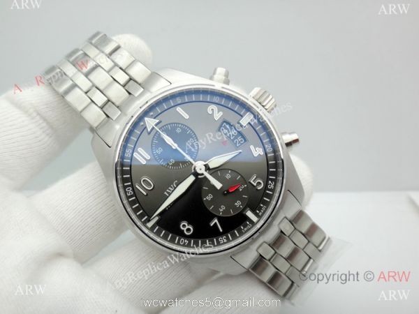 Replica Swiss IWC Pilot 7750 Stainless Steel Gray Dial Watch 43MM Replica Swiss IWC Pilot 7750 Stainless Steel Gray Dial Watch 43MM