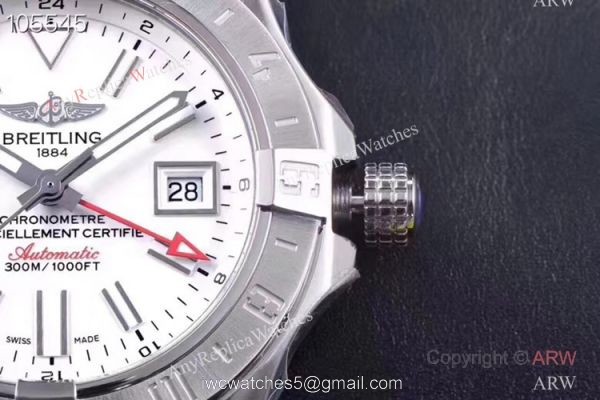 GF Factory Copy Breitling Avenger II GMT Watch SS Black Rubber Strap GF Factory Copy Breitling Avenger II GMT Watch SS Black Rubber Strap
