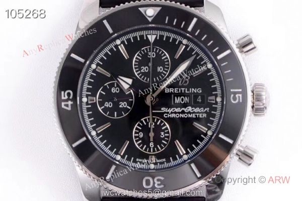 Swiss Replica Breitling Superocean Heritage II day-date SS Black Dial Watch GB factory Swiss Replica Breitling Superocean Heritage II day-date SS Black Dial Watch GB factory