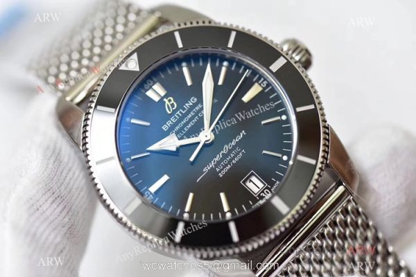 (GF) Replica Breitling Superocean Heritage II Stainless Steel Black Watch 42mm (GF) Replica Breitling Superocean Heritage II Stainless Steel Black Watch 42mm