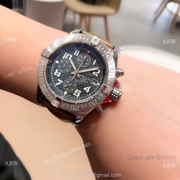 New Copy Breitling Super Avenger II SS Brown Leather Strap Watch 43mm New Copy Breitling Super Avenger II SS Brown Leather Strap Watch 43mm
