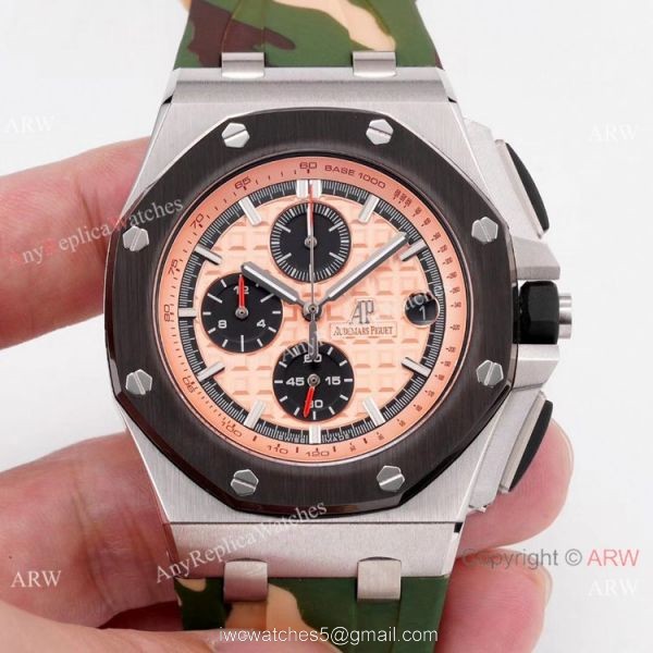 2019 Copy Audemars Piguet Royal Oak Offshore Watch SS Camouflage Strap 2019 Copy Audemars Piguet Royal Oak Offshore Watch SS Camouflage Strap