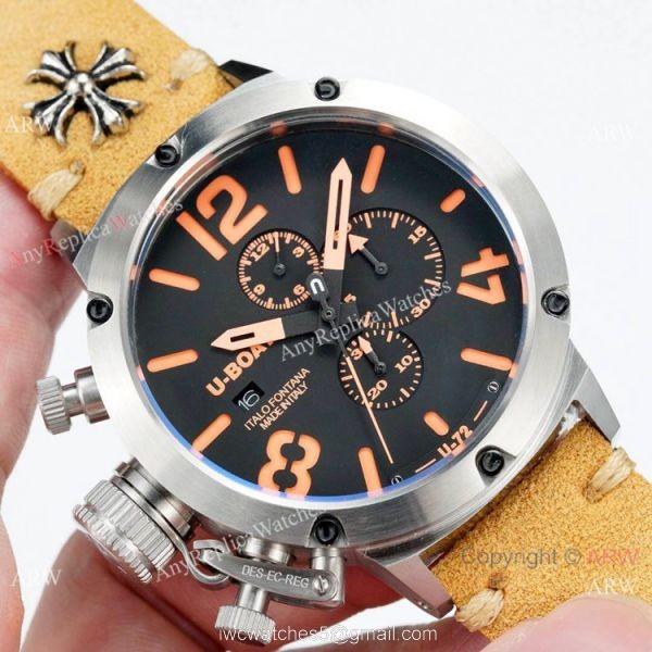 Best Replica U-Boat Classico U-72 Chronograph watches SS Yellow Leather Strap Best Replica U-Boat Classico U-72 Chronograph watches SS Yellow Leather Strap