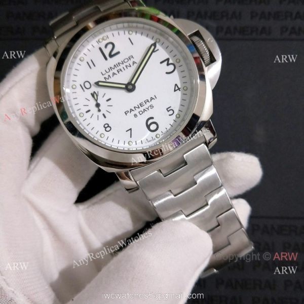 AAA Quality Panerai Luminor Marina 44mm Watch Stainless Steel White Face AAA Quality Panerai Luminor Marina 44mm Watch Stainless Steel White Face