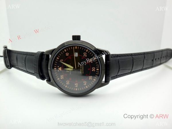 Replica IWC Mark XVIII 40mm Watch Black Case Orange Markers Replica IWC Mark XVIII 40mm Watch Black Case Orange Markers