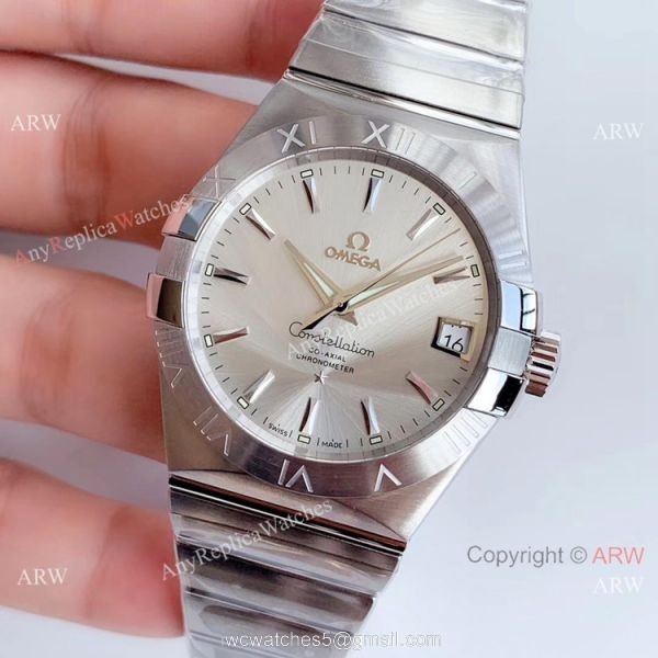 Omega Constellation SS Silver Diamond Dial VSF 8500 Watch Super Clone Omega Constellation SS Silver Diamond Dial VSF 8500 Watch Super Clone