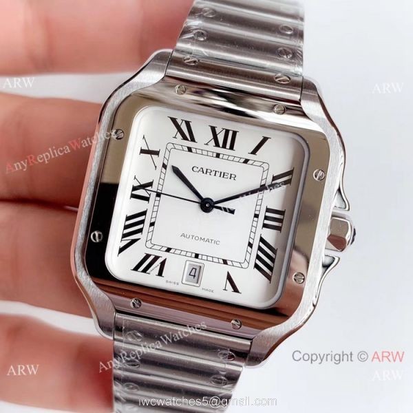 Grade A Replica Cartier Santos Stainless Steel Watch 9015 Automatic Movement Grade A Replica Cartier Santos Stainless Steel Watch 9015 Automatic Movement