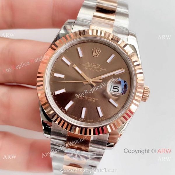 Copy Rolex Datejust 2-Tone Rose Gold 126331 ETA 2824 Watch Rolex AR Factory Copy Rolex Datejust 2-Tone Rose Gold 126331 ETA 2824 Watch Rolex AR Factory