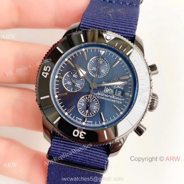 Swiss Replica Breitling Superocean Heritage II 44mm Watch Ceramic Bezel Nato Strap Swiss Replica Breitling Superocean Heritage II 44mm Watch Ceramic Bezel Nato Strap