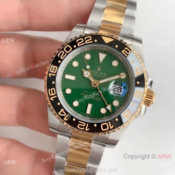 (EW) Two Tone Green Face Rolex Replica GMT-Master II Watch 40mm (EW) Two Tone Green Face Rolex Replica GMT-Master II Watch 40mm