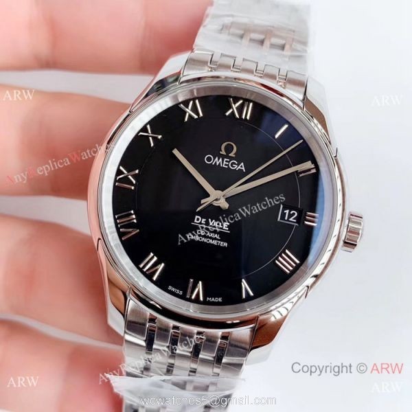 Swiss Copy Omega De Ville Co-Axial Stainless Steel Black Dial VSF 8500 Watch Swiss Copy Omega De Ville Co-Axial Stainless Steel Black Dial VSF 8500 Watch