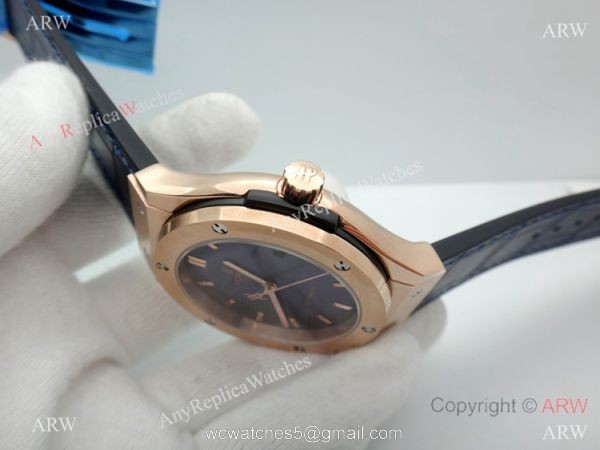 New Replica Hublot Classic Fusion Blue Dial Rose Gold Watch 43mm New Replica Hublot Classic Fusion Blue Dial Rose Gold Watch 43mm