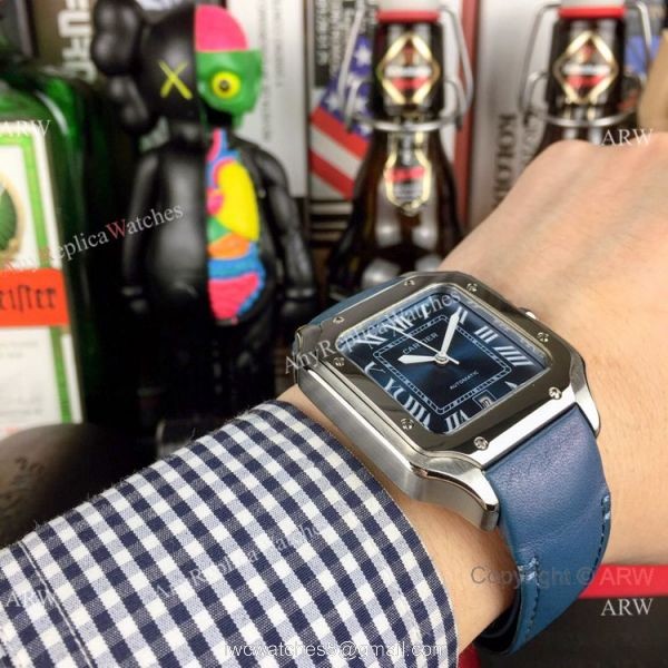 New Cartier Watches 2019 Santos de Cartier Blue Dial Automatic watch New Cartier Watches 2019 Santos de Cartier Blue Dial Automatic watch