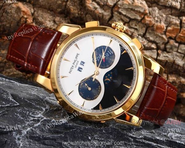 Fake Patek Philippe Geneve Grand Complications Watch Black White Dial Fake Patek Philippe Geneve Grand Complications Watch Black White Dial