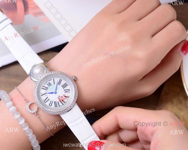 Higher Quality Cartier Ladies 35mm Watch Stainless Steel Diamond Higher Quality Cartier Ladies 35mm Watch Stainless Steel Diamond