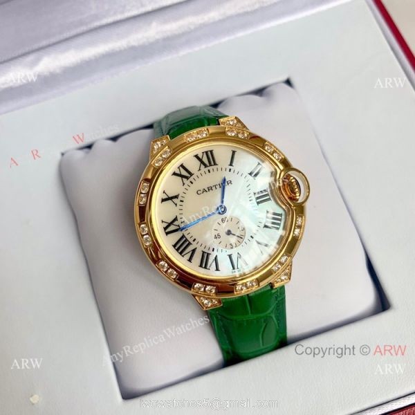 Copy Cartier Ballon Bleu 36mm Watch Yellow Gold White MOP Dial Copy Cartier Ballon Bleu 36mm Watch Yellow Gold White MOP Dial