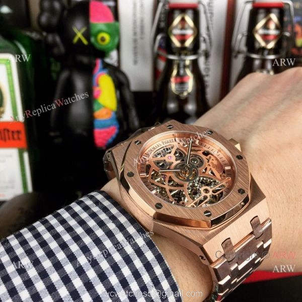 Audemars Piguet Royal Oak Skeleton Replica Watch Rose Gold Case Audemars Piguet Royal Oak Skeleton Replica Watch Rose Gold Case