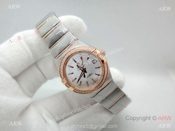 Women Omega Double Eagle 2-Tone Rose Gold Diamond Watch High Quality Replica Watches China Women Omega Double Eagle 2-Tone Rose Gold Diamond Watch High Quality Replica Watches China