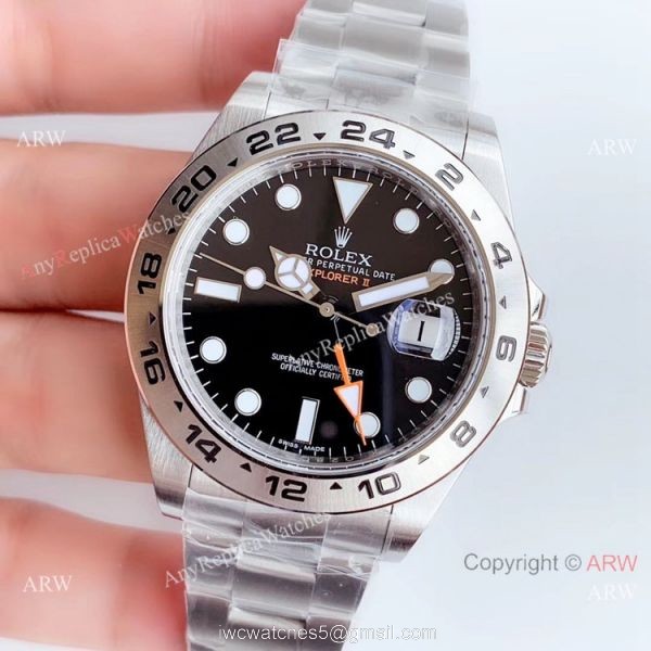 Noob Factory V7 Swiss 3186 Replica Rolex Explorer II 42mm Watch Black Dial Noob Factory V7 Swiss 3186 Replica Rolex Explorer II 42mm Watch Black Dial