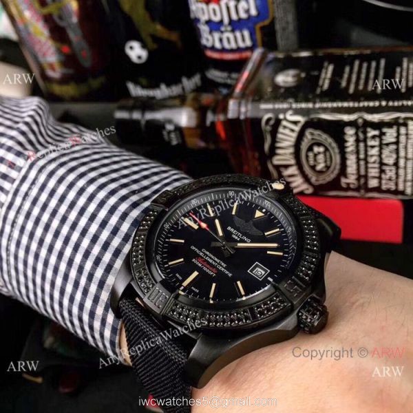 Luxury Copy Breitling Avenger Diamond Bezel Yellow Dial Watches Luxury Copy Breitling Avenger Diamond Bezel Yellow Dial Watches