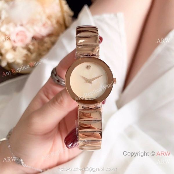 Low Price Copy Movado Stainless Steel White MOP Dial Watch Lady Quartz Low Price Copy Movado Stainless Steel White MOP Dial Watch Lady Quartz