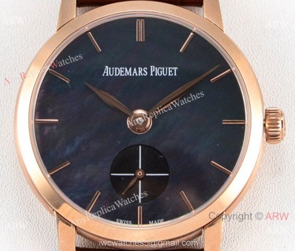 GB Factory replica Audemars Piguet Jules Audemars Rose Gold Black MOP Dial Watch GB Factory replica Audemars Piguet Jules Audemars Rose Gold Black MOP Dial Watch