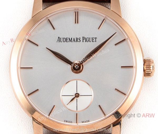 Swiss replica Audemars Piguet Jules Audemars Rose Gold Silver Face Watch GB Factory Swiss replica Audemars Piguet Jules Audemars Rose Gold Silver Face Watch GB Factory