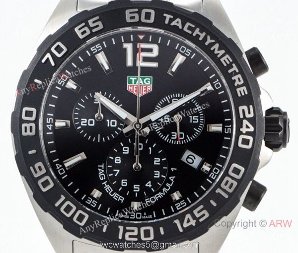 Swiss Grade Tag Heuer Formula 1 QUARTZ Watch Stainless Steel Black Bezel Swiss Grade Tag Heuer Formula 1 QUARTZ Watch Stainless Steel Black Bezel