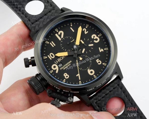 High Quality U Boat U-7750-55 Flightdeck Watch Black Case Yellow Markers High Quality U Boat U-7750-55 Flightdeck Watch Black Case Yellow Markers