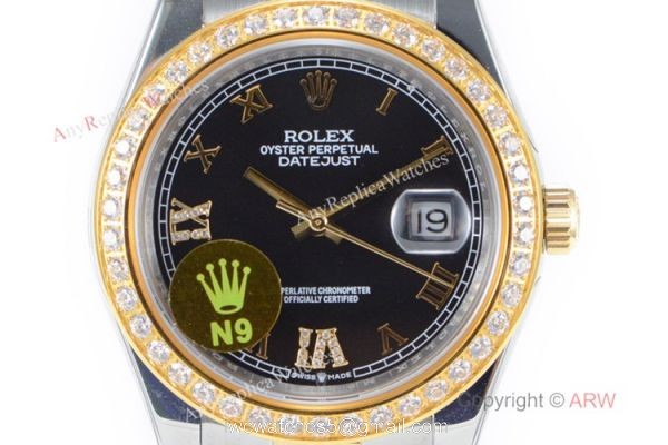 Swiss Grade 1 Rolex Datejust II 904L 2836 Watch 2-Tone Black Roman Dial Swiss Grade 1 Rolex Datejust II 904L 2836 Watch 2-Tone Black Roman Dial