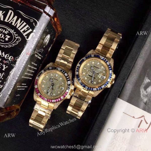 New Rolex GMT Master 2 Rainbow Bezel Yellow Gold Watch Any Watch Replica New Rolex GMT Master 2 Rainbow Bezel Yellow Gold Watch Any Watch Replica