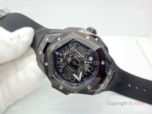 Replica Hublot Big Bang SANG BLEU II All Black Watch 45mm Replica Hublot Big Bang SANG BLEU II All Black Watch 45mm