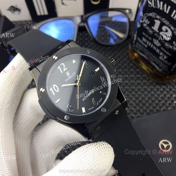 Hublot Classic Fusion Silver Dial Black Rubber Strap Replica ARW Watches Hublot Classic Fusion Silver Dial Black Rubber Strap Replica ARW Watches