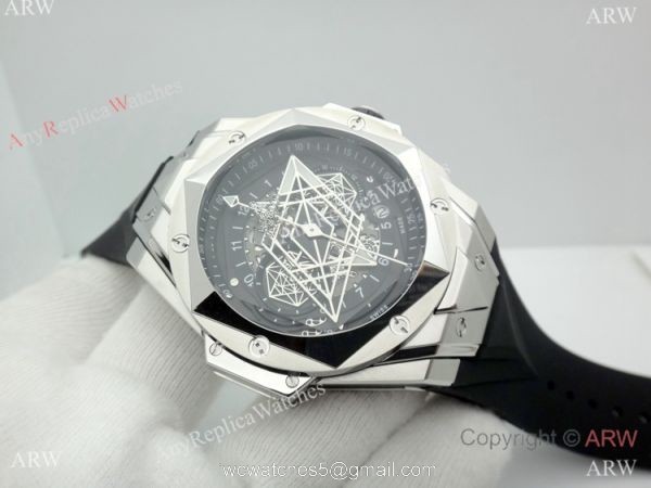 2019 Replica Hublot Big Bang Sang Bleu II Watches Stainless Steel Skeleton Dial 2019 Replica Hublot Big Bang Sang Bleu II Watches Stainless Steel Skeleton Dial