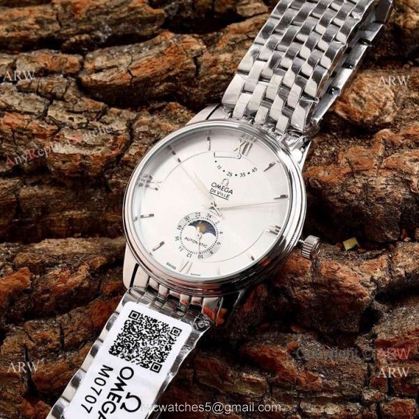 Omega De Ville Fake 40mm Watch 2-Tone Rose Gold Moonphase Omega De Ville Fake 40mm Watch 2-Tone Rose Gold Moonphase