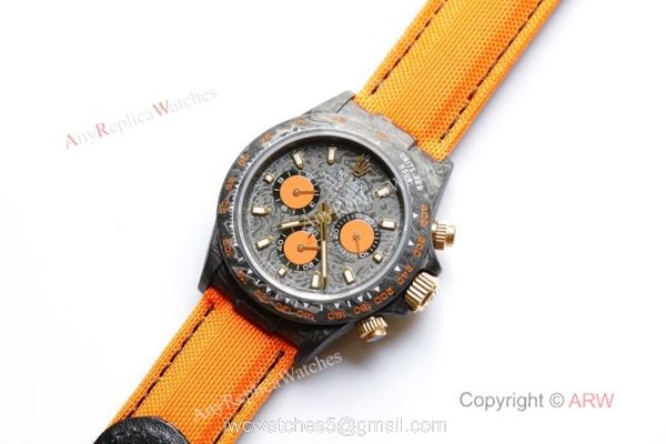 1:1 Best Edition Rolex Daytona Carbon Fiber Orange Rubber Strap Watch 7750 Movement 1:1 Best Edition Rolex Daytona Carbon Fiber Orange Rubber Strap Watch 7750 Movement