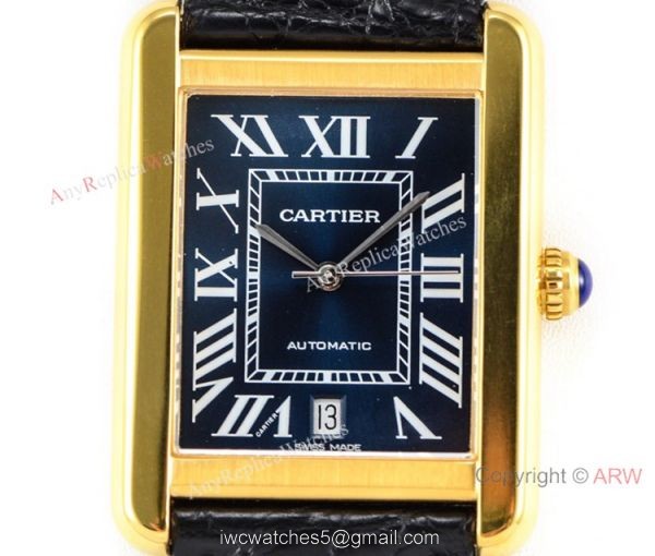 (ER) Cartier Tank Solo W5200027 Automatic Black Roman Dial Watches Super Clone (ER) Cartier Tank Solo W5200027 Automatic Black Roman Dial Watches Super Clone