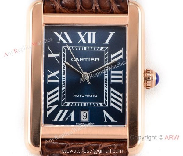 (ER) Cartier Tank Solo W5200027 Rose Gold Black Face Watch Swiss Grade 1 (ER) Cartier Tank Solo W5200027 Rose Gold Black Face Watch Swiss Grade 1