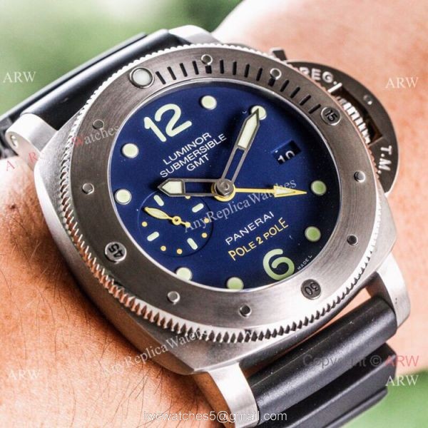 (VS) Swiss Copy Panerai Luminor Submersible 1950 3 Days GMT Titanium Watch (VS) Swiss Copy Panerai Luminor Submersible 1950 3 Days GMT Titanium Watch