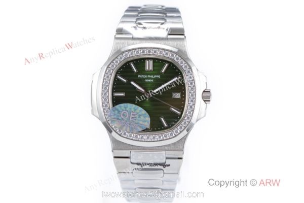 OE Factory Best Replica Patek Philippe 5711 G Nautilus SS Diamond Watches OE Factory Best Replica Patek Philippe 5711 G Nautilus SS Diamond Watches