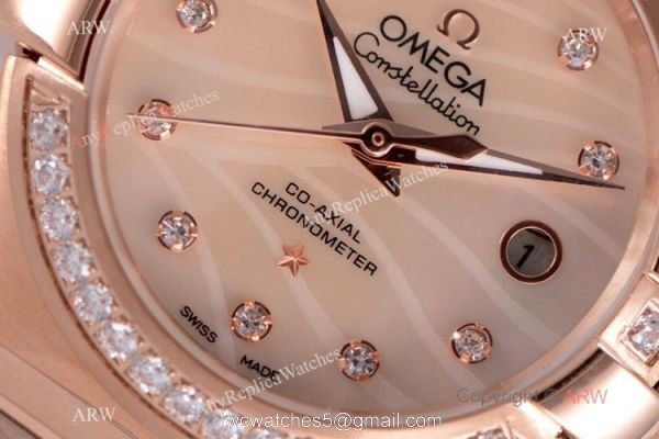 Swiss Copy Omega Constellation Rose Gold 27mm lady Watch 8521 Movement Swiss Copy Omega Constellation Rose Gold 27mm lady Watch 8521 Movement