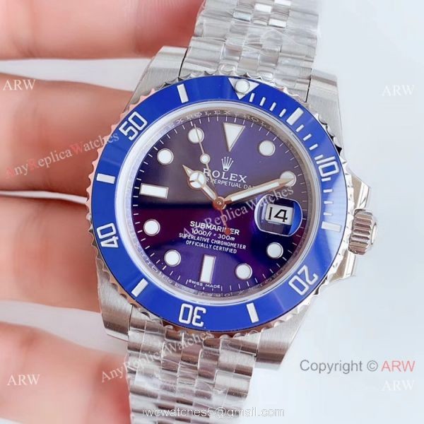 (EW) Swiss Grade Rolex Submariner EW Factory 3135 SS Blue Ceramic Jubilee Band Watch (EW) Swiss Grade Rolex Submariner EW Factory 3135 SS Blue Ceramic Jubilee Band Watch