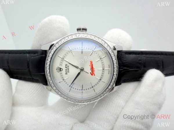 High Quality Rolex Geneve Cellini Replica Watch SS Diamond Bezel 39mm High Quality Rolex Geneve Cellini Replica Watch SS Diamond Bezel 39mm