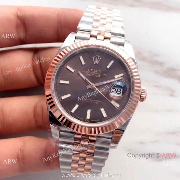 (EW) Chocolate Dial 2 Tone Rose Gold Rolex Datejust II 41 Swiss3235 Watch 126331 (EW) Chocolate Dial 2 Tone Rose Gold Rolex Datejust II 41 Swiss3235 Watch 126331