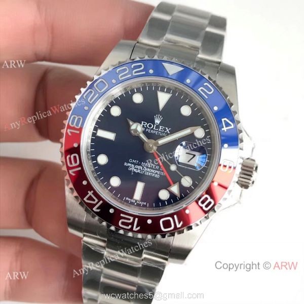 (EW) Swiss Replica Rolex 116719 GMT-Master II Pepsi Bezel New Blue Dial Watch (EW) Swiss Replica Rolex 116719 GMT-Master II Pepsi Bezel New Blue Dial Watch