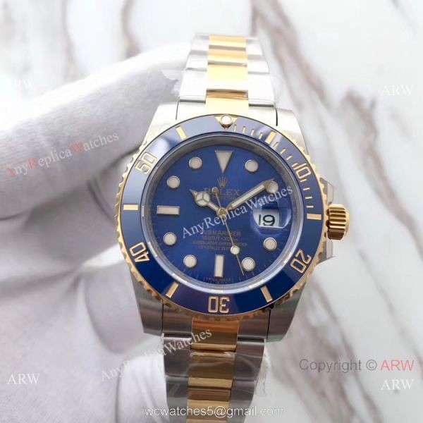 Rolex Submariner EW Factory 3135 Two Tone Blue Ceramic Watch AAA Replica Rolex Submariner EW Factory 3135 Two Tone Blue Ceramic Watch AAA Replica