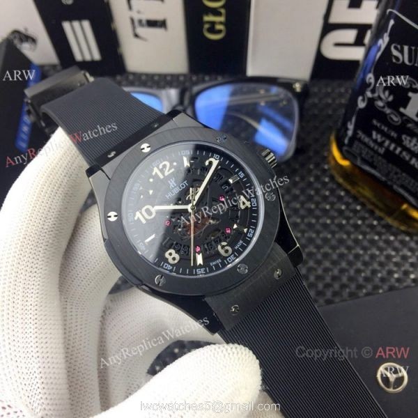 Copy Hublot Classic Fusion Skeleton Gray Gummy Strap Watches 2019 New Copy Hublot Classic Fusion Skeleton Gray Gummy Strap Watches 2019 New