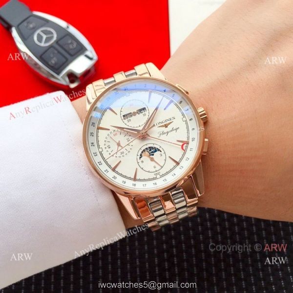 New Style Longines Perpetual Calendar Men Watches Stainless Steel White Dial New Style Longines Perpetual Calendar Men Watches Stainless Steel White Dial