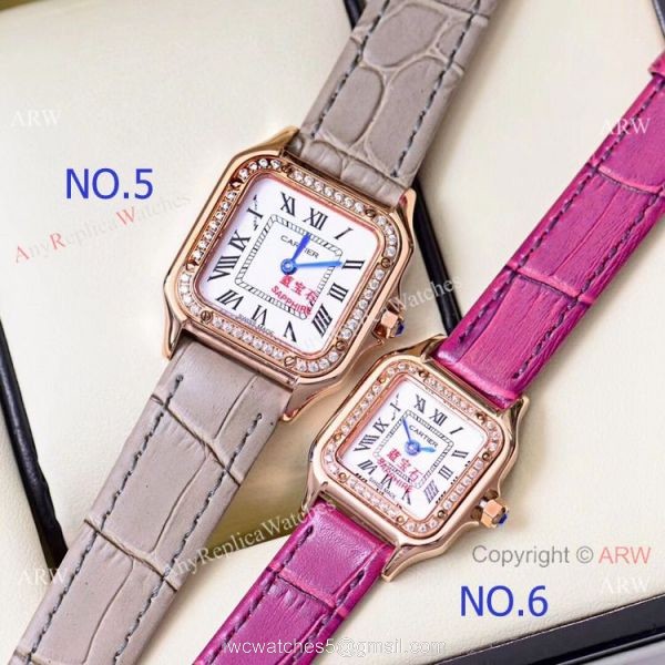 Copy Cartier Panthere Yellow Gold White Roman Dial Watch Quartz Copy Cartier Panthere Yellow Gold White Roman Dial Watch Quartz